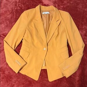 New York & Company Orange Tailored Blazer